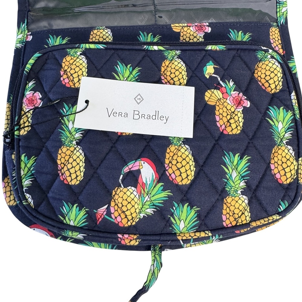 Vera Bradley Medium Travel Organizer Hanging Toiletry Bag Toucan Party Navy NEW - Picture 5 of 11